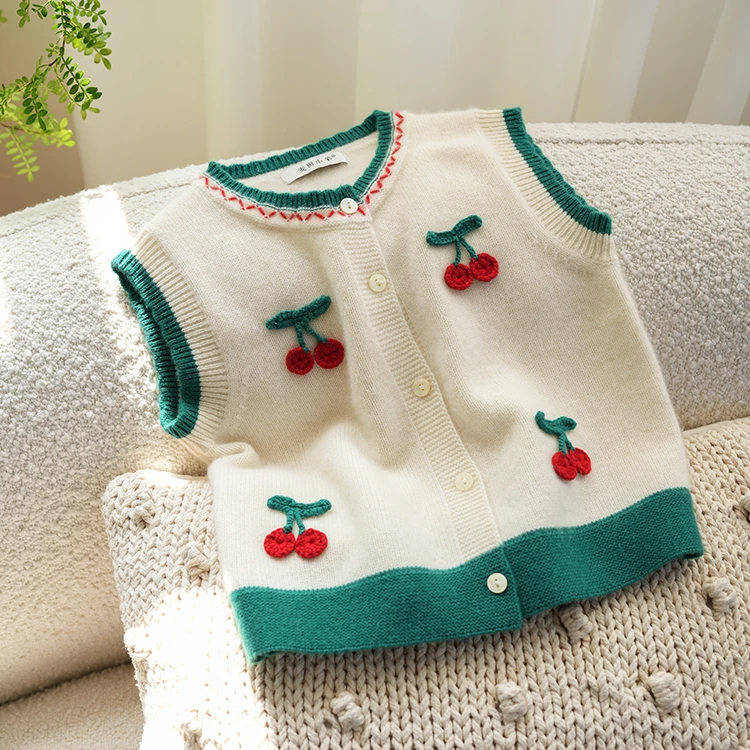 现货洋气儿童宝宝山羊绒小童马甲100码130码140码