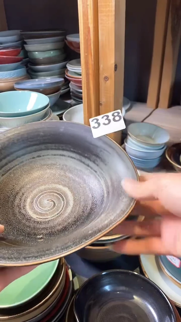 【闪购商品】碗338志野玻化异型盘