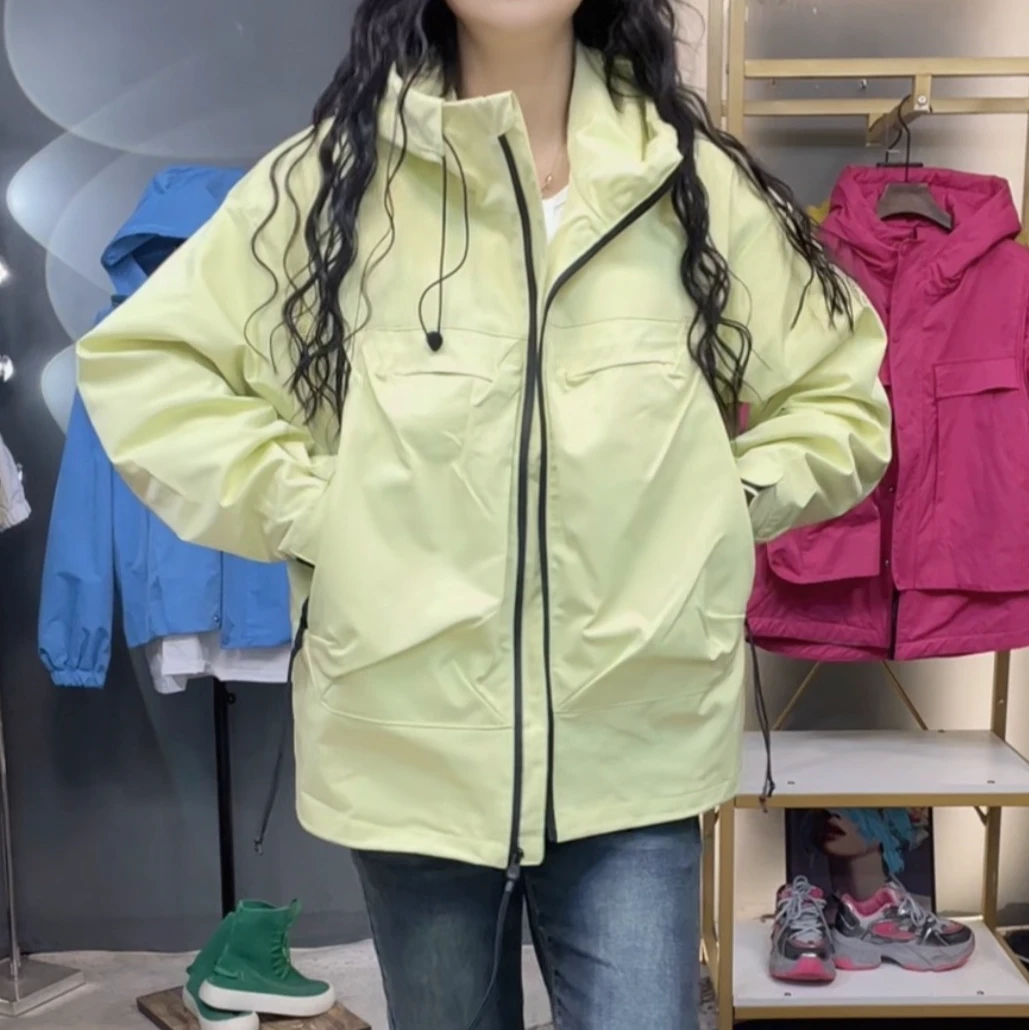 奇奇家潮派大码春夏款宽松韩版休闲大口袋开衫外套