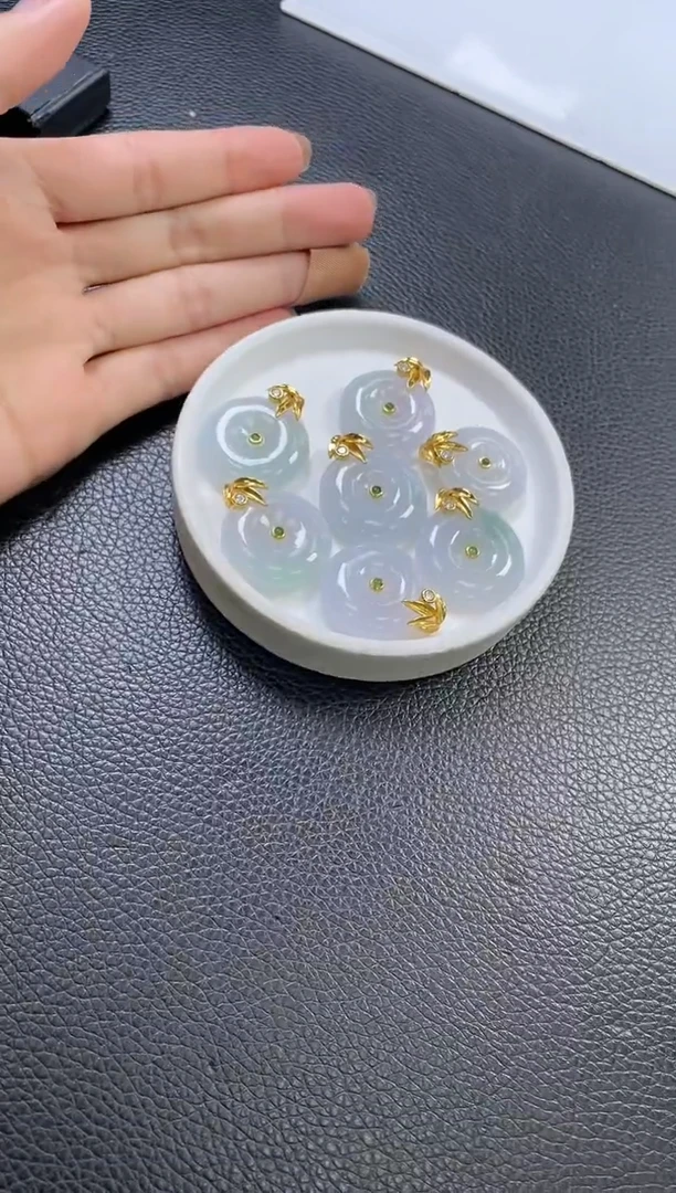 【闪购商品】翡翠银S925镶嵌挂件平安扣多样性发一件