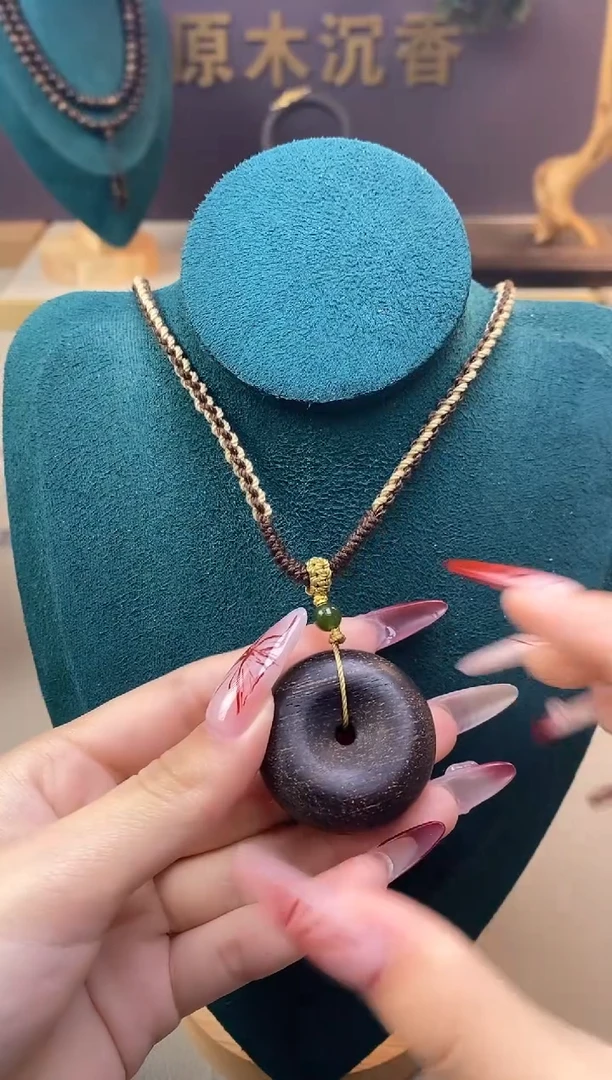 【闪购商品】沉香木手串J沉水芽庄黄棋玉化虎斑瘤疤扣