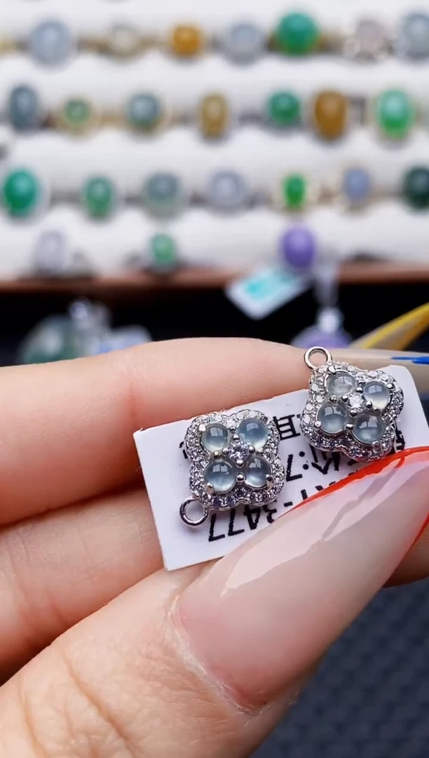 银S925镶嵌戒指翡翠4211