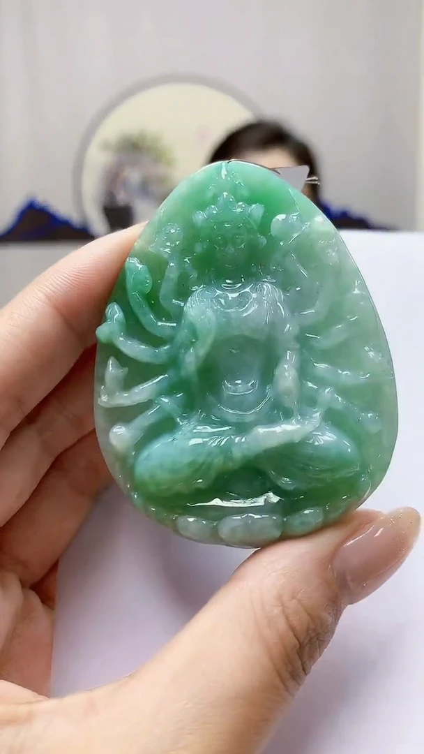 未镶嵌定制翡翠5160MM-毛货挂件12