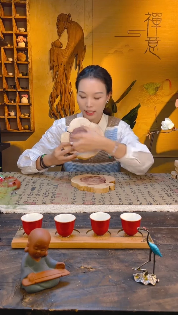 木崖柏壶承艺术摆件