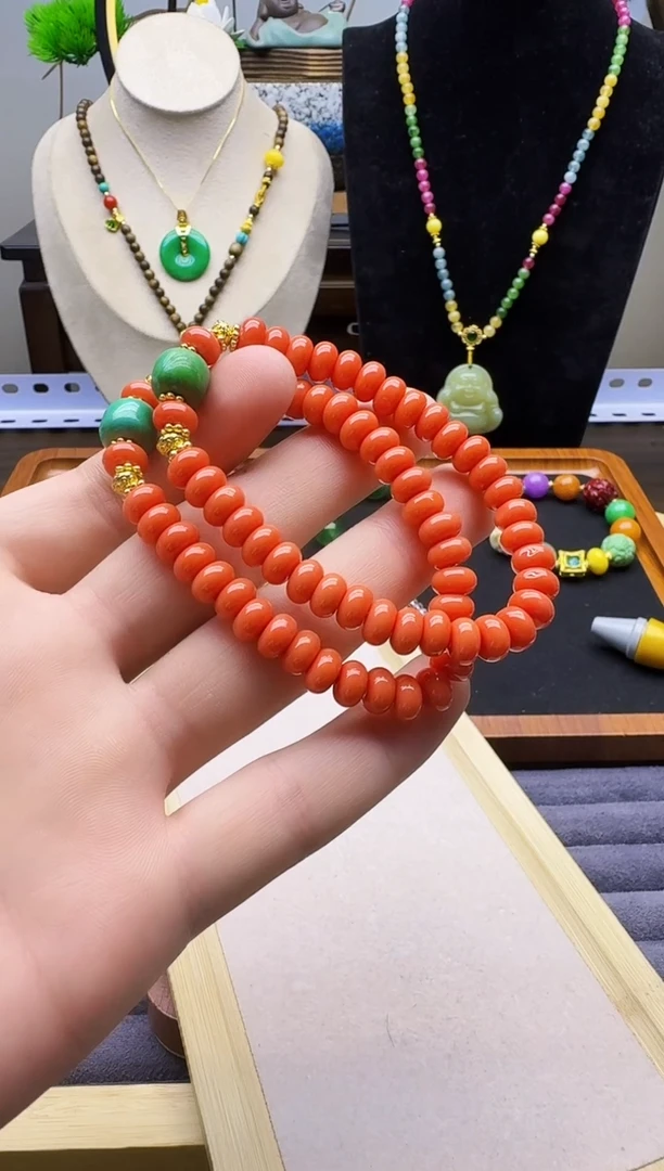 玛瑙/玉髓手链14K金镶嵌S123