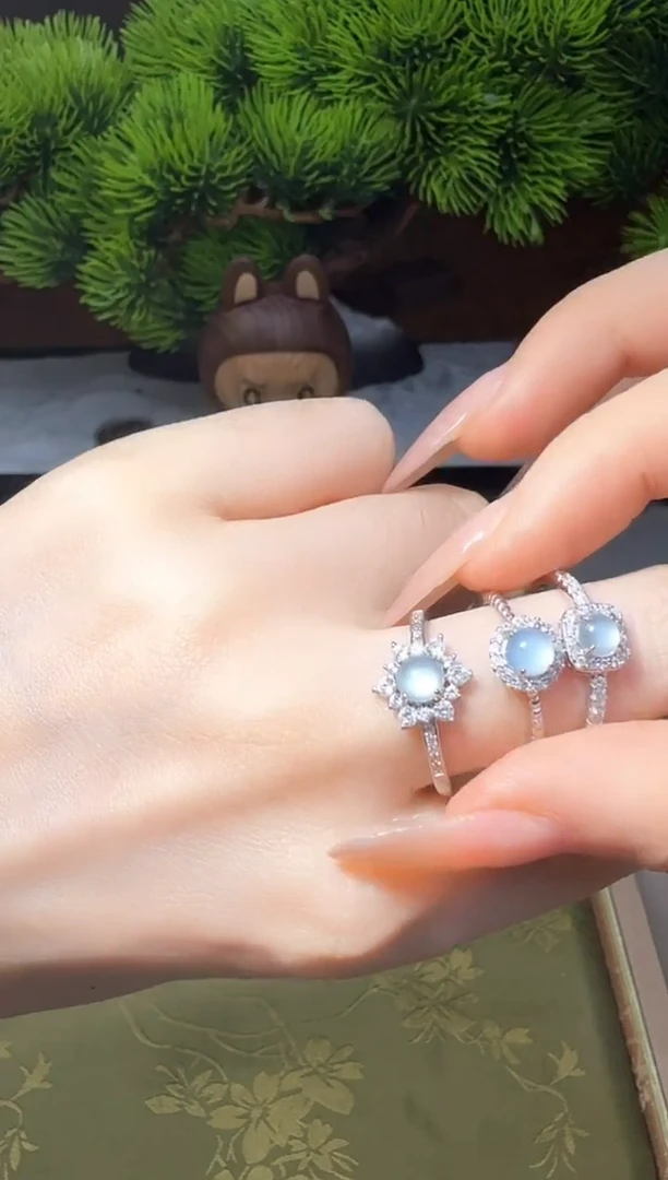 翡翠戒指未镶嵌翡翠太阳花戒指多样性发其一