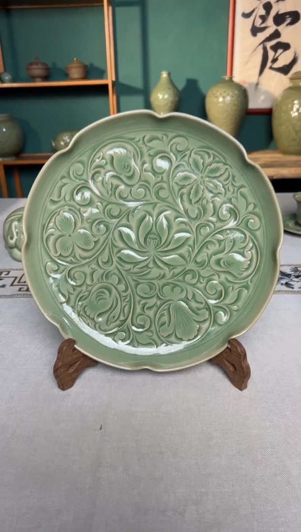 【闪购商品】其他纯手工宝鸭穿莲花口壶承赏盘