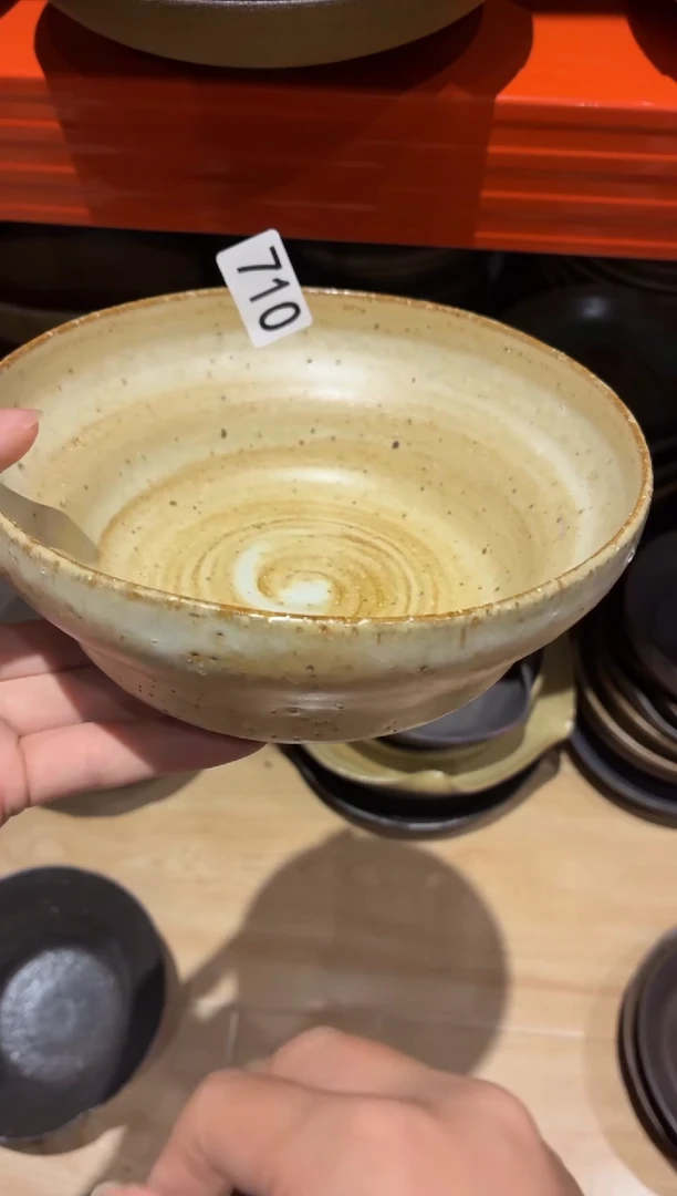 瓷片十*.710微瑕手工葫芦碗1个