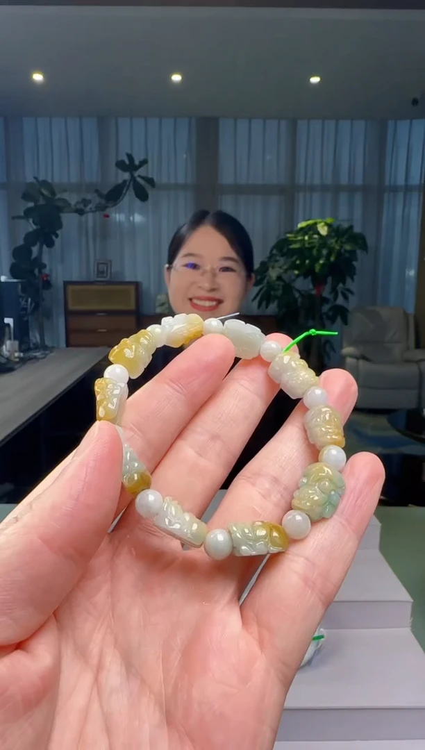 未镶嵌手串翡翠多样性发其一DY@@WS50710007