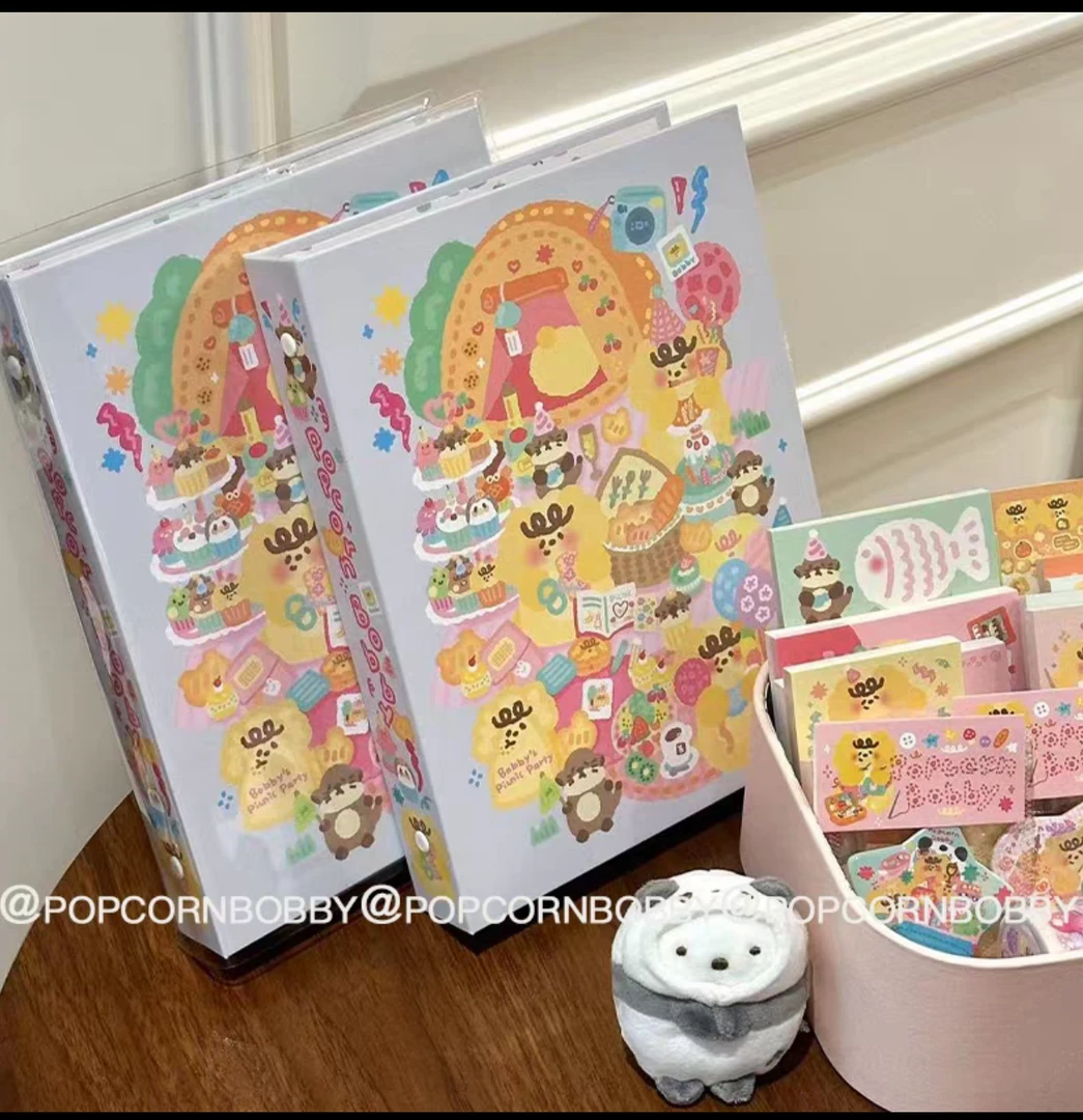 炸糊狗简约硬壳A5收纳册露营缝补系列四宫格卡册小狗追星收纳