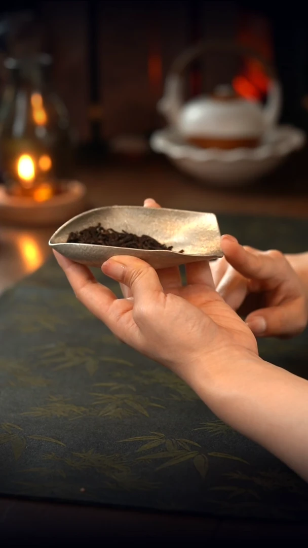 古篱 纯锡茶则小号