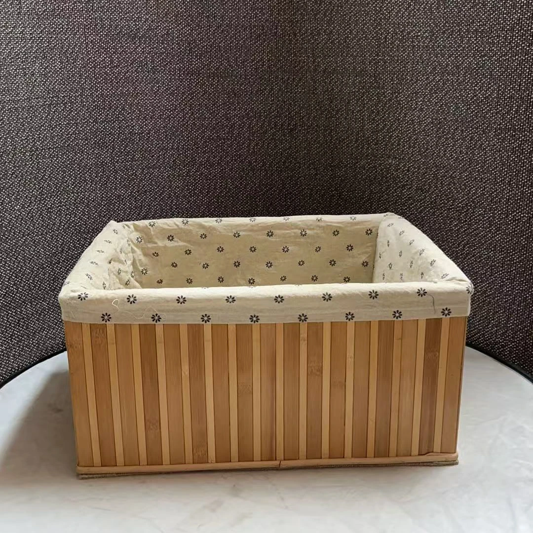 4110瑕疵有刮蹭 长42宽32高20cm 家用竹编收纳筐桌面简约储物篮子