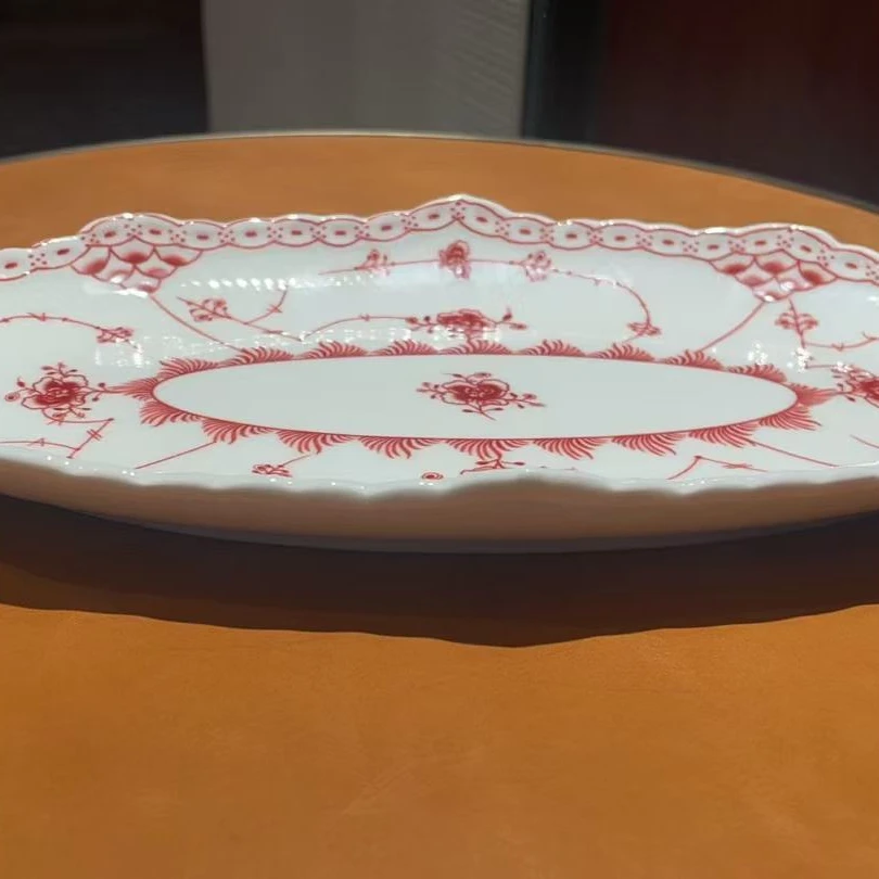 五花马13.5寸棕榈船盘（红色）