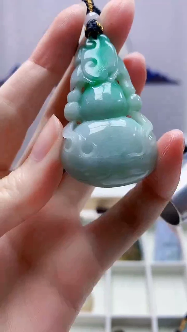 未镶嵌定制翡翠5060zm-毛货挂件葫芦67