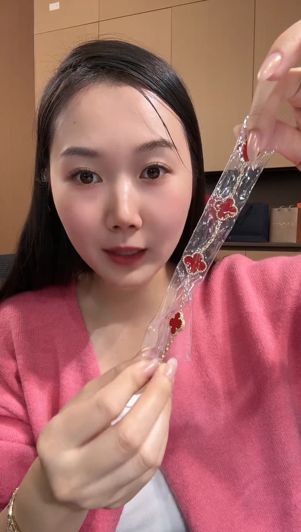 【闪购商品】玛瑙/玉髓手链18K金镶嵌红色k黄，五花手链GHJ