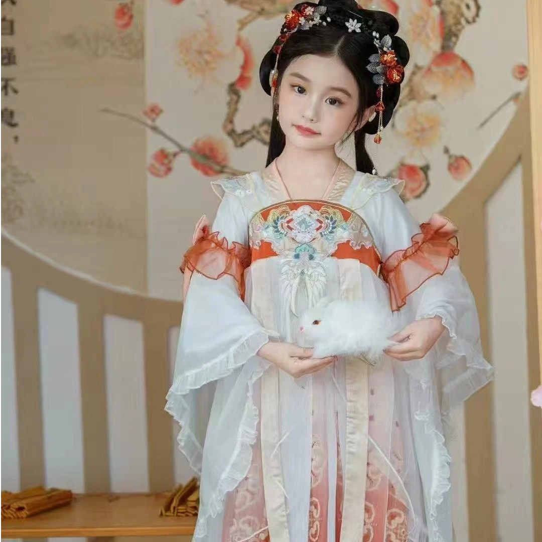 枫叶红【灵儿-汉元素】公主裙春秋款女童连衣裙