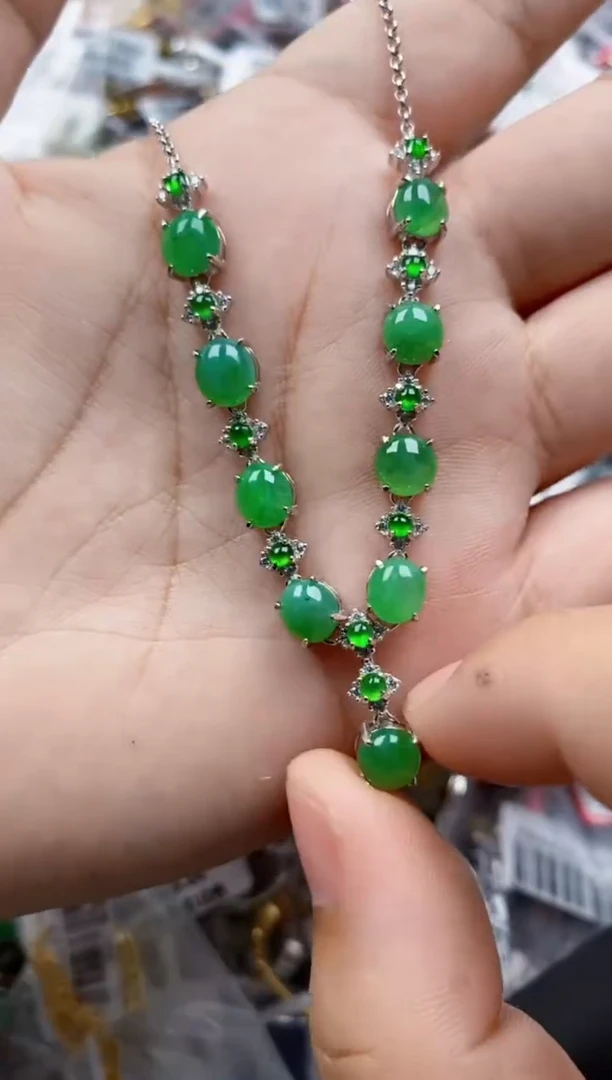 翡翠戒指银S925镶嵌2222---3