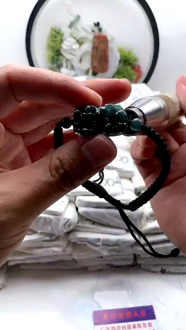 翡翠未镶嵌颈饰貔貅手绳1