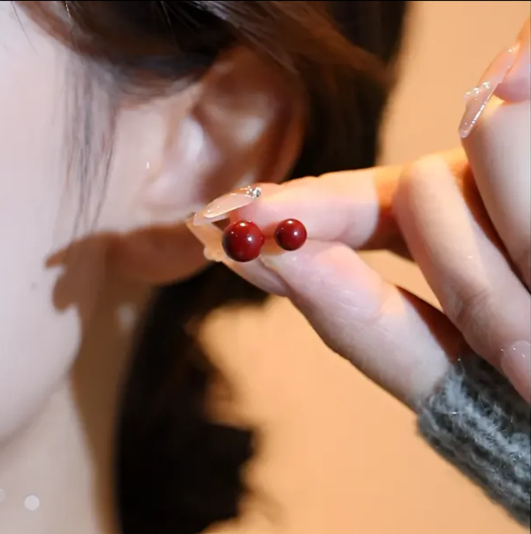 【师傅推荐】朱砂耳钉龙年蛇年本命年必备红色吉祥