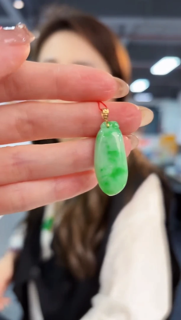 【闪购商品】翡翠颈饰18K金镶嵌缅料A货/支持复检/一件