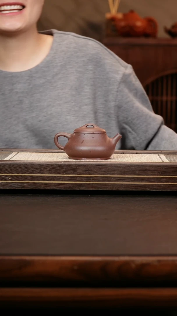 茶壶紫砂@***兜原矿天青泥暗肝色 柱瓢180cc