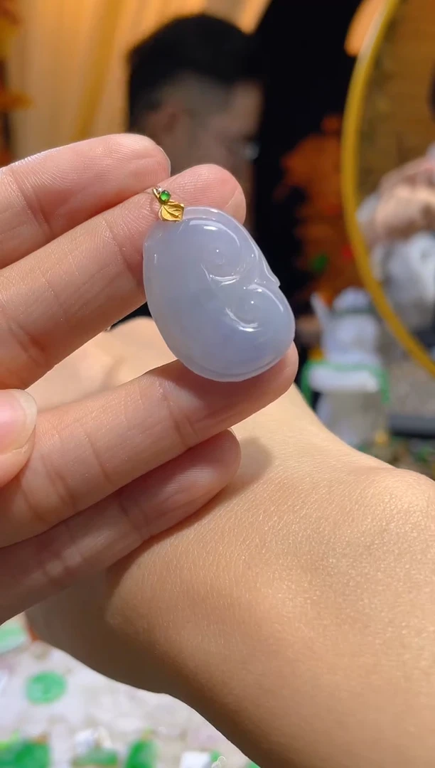 【闪购商品】翡翠颈饰18K金镶嵌假一赔三