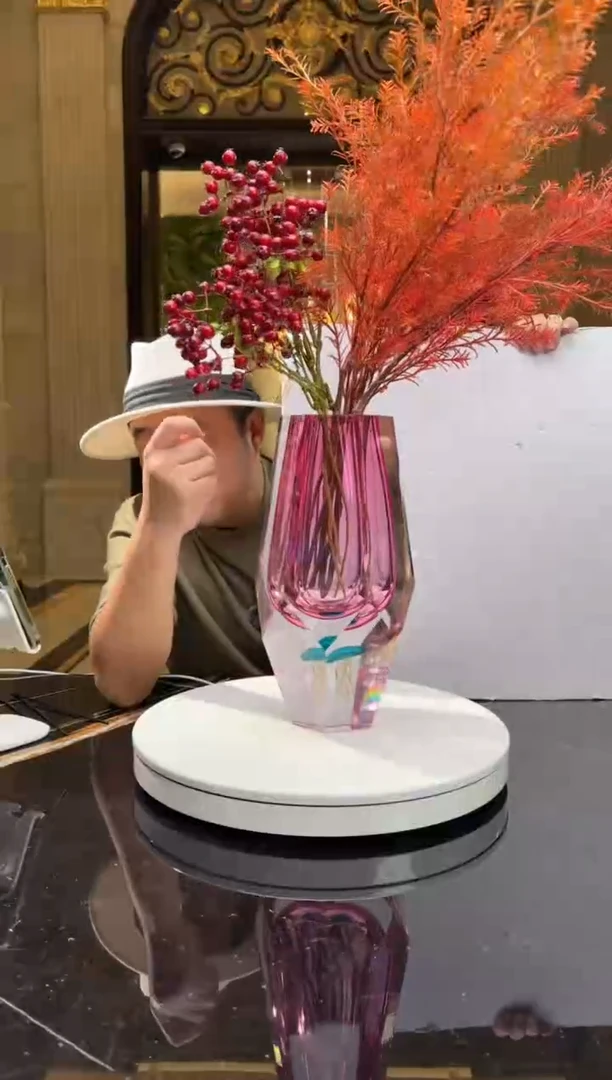 【闪购商品】摆件AJ05501金红水母大花瓶