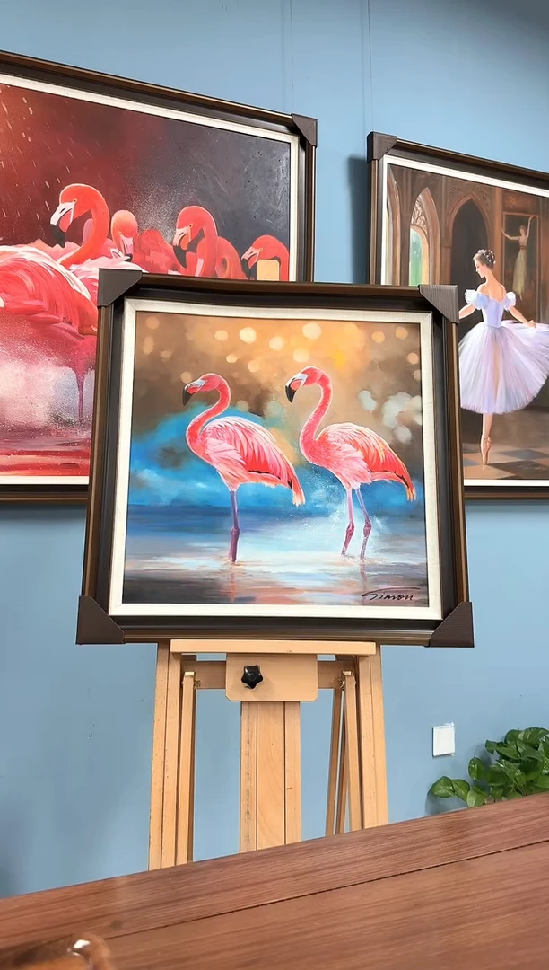 油画Ο****Ο25火烈鸟-陶宗健-油画