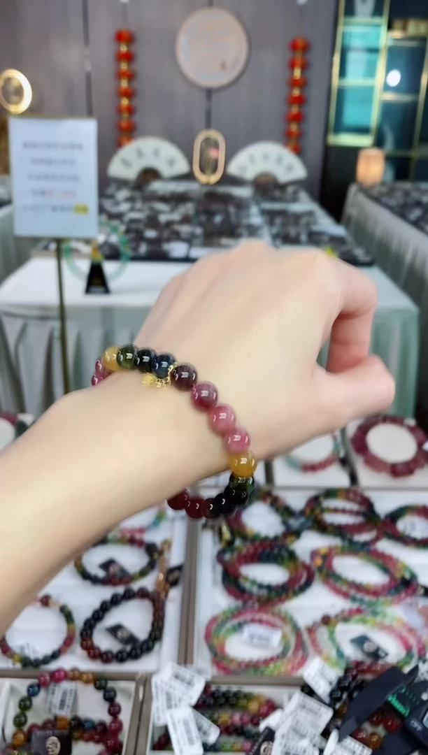 碧玺单圈手串8mm+未镶嵌碧玺（多样性发一条）hon