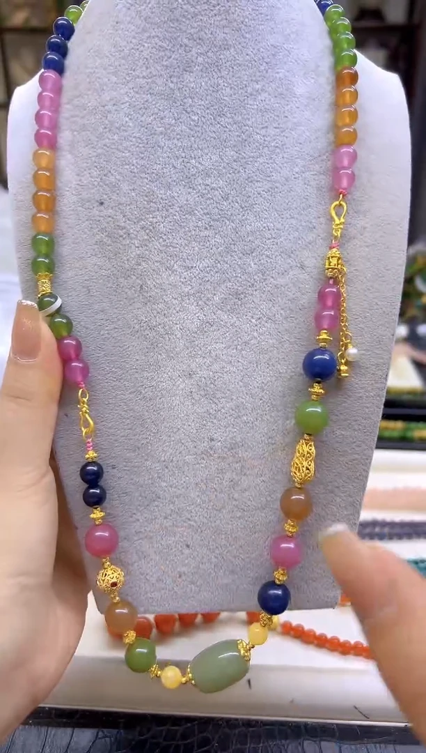 未镶嵌毛衣链碧玺DIY款M649