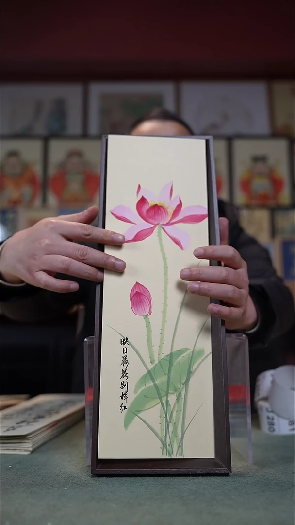 国画13*40不落名绘画带框发货261