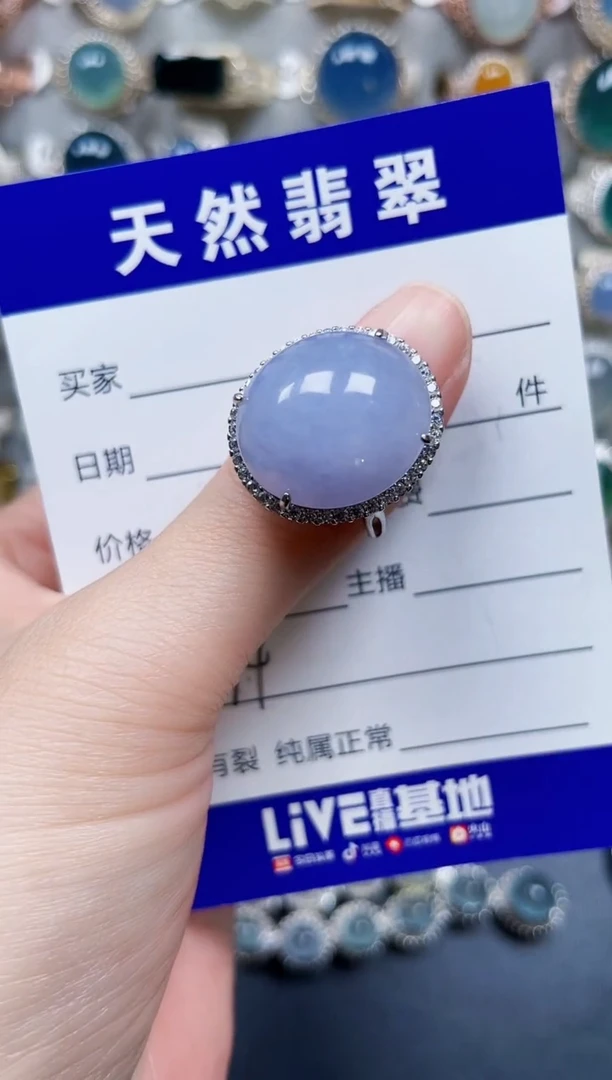 银S925镶嵌戒指翡翠494