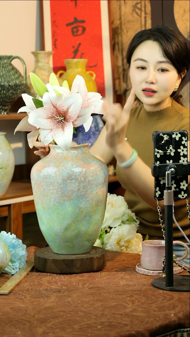 瓶设计师款粉黛系列花器