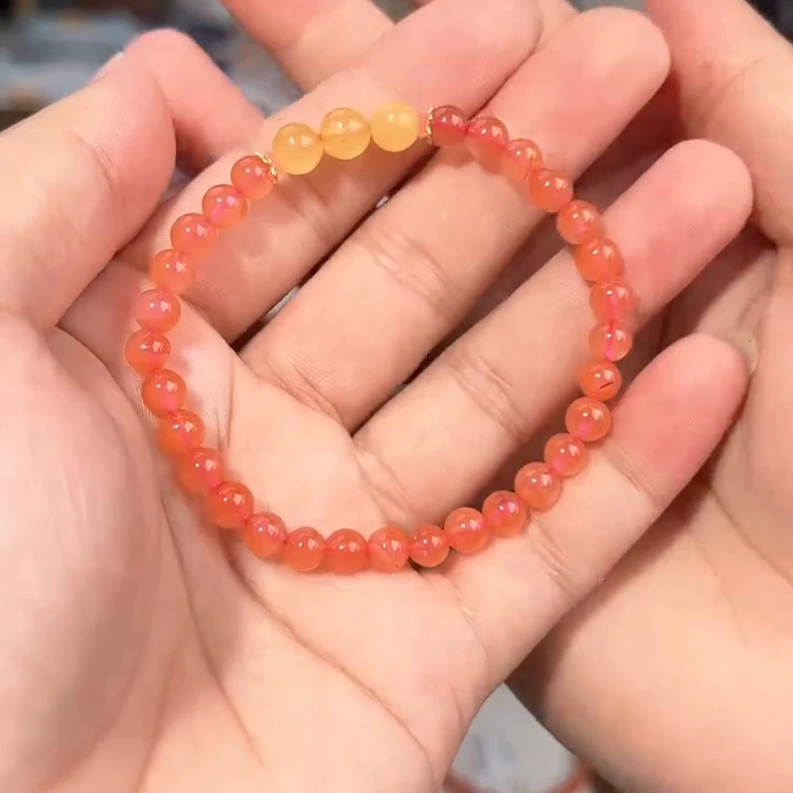 天然南红蜜蜡手串   JYDM24011160