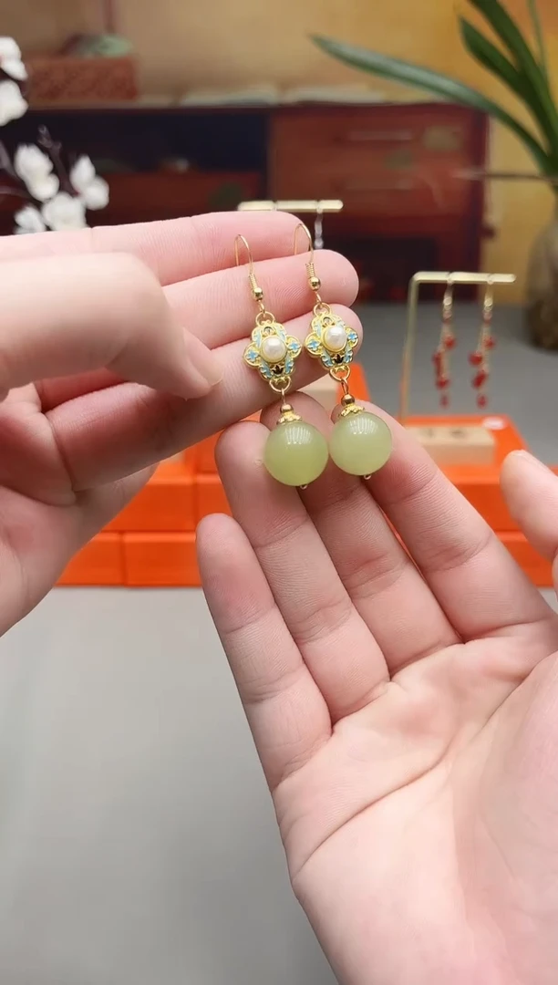 未镶嵌东陵石耳饰520