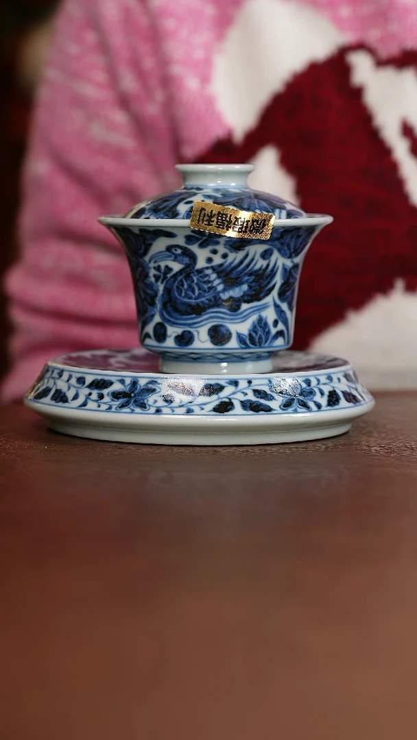 【闪购商品】元青花鸳鸯套装杯杯