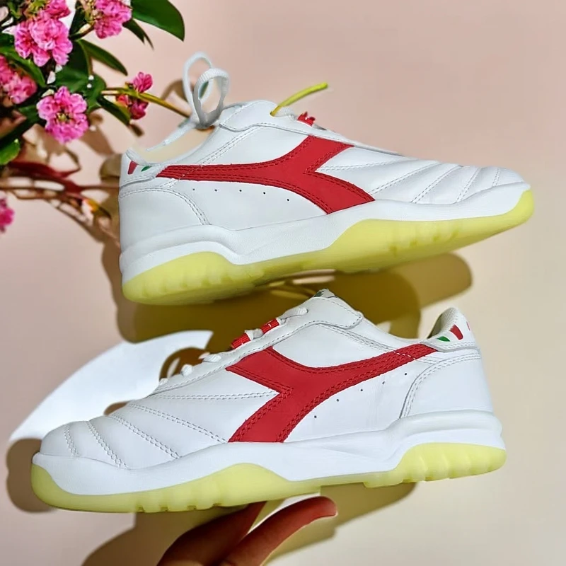 迪亚多纳休闲运动板鞋8409白红白绿跑鞋定制款