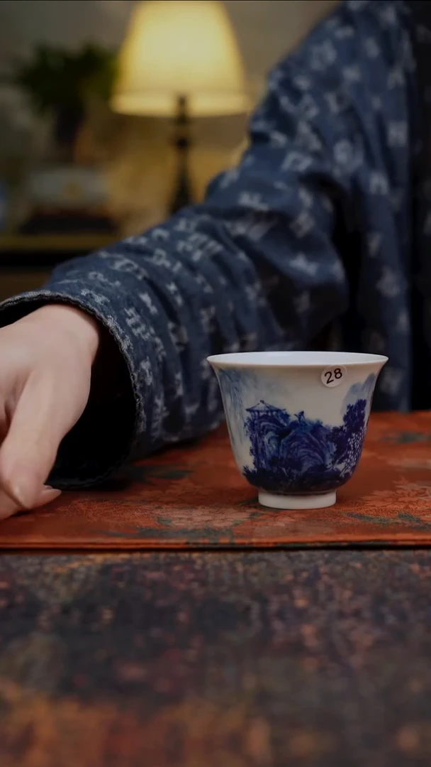 杯景德镇陶瓷杯碗柴烧多人