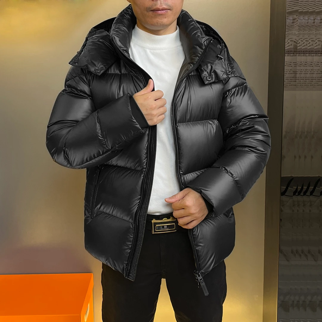 袖无标【-30高蓬松极寒】25年冬季新款男士羽绒服连帽短款加厚保暖