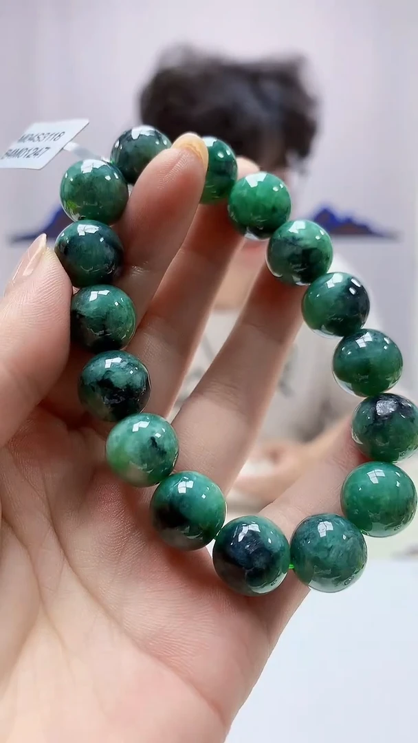 定制翡翠未镶嵌4688ms-毛货198手串