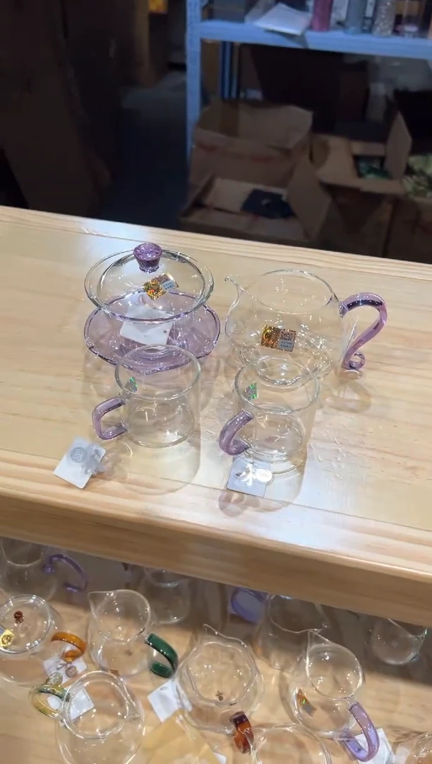 禾器-禅语盖碗-浅紫色+玺悦浅紫+逸杯浅紫2只