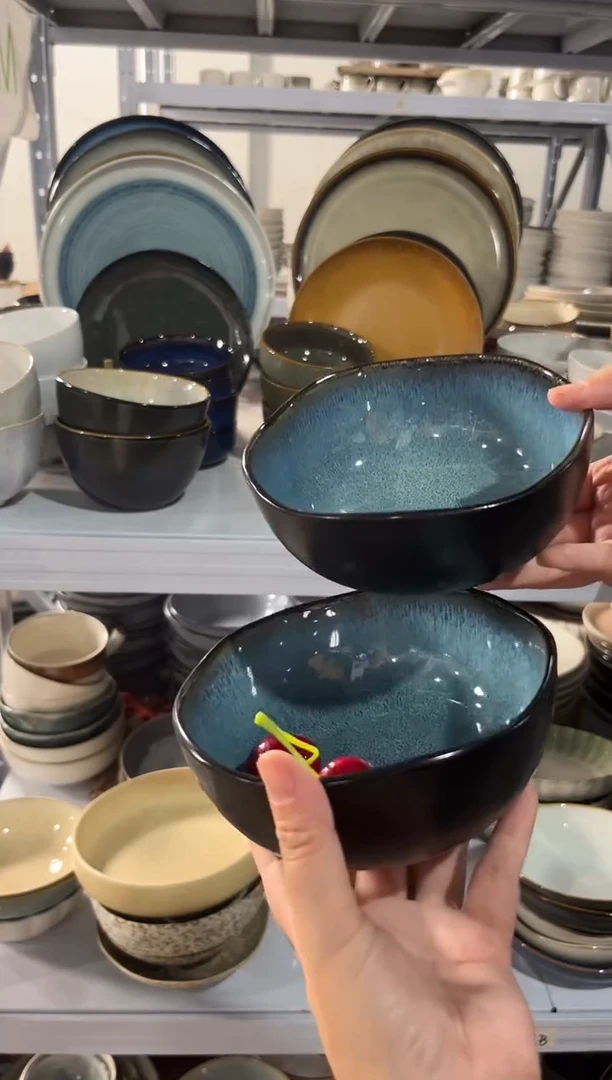 陶瓷外贸尾货瑕疵满20包邮X2 新品大号米饭碗