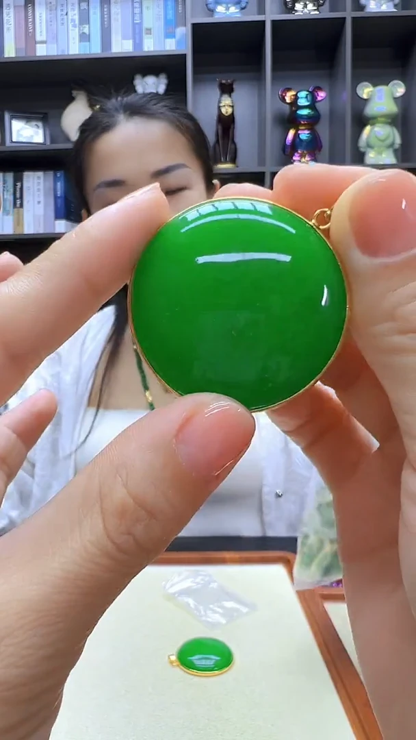 高货绿色diy劲饰圆牌