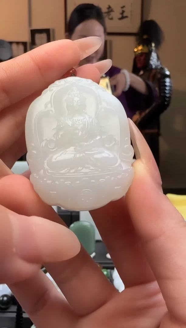 【闪购商品】和田玉白玉观音未镶嵌吊坠