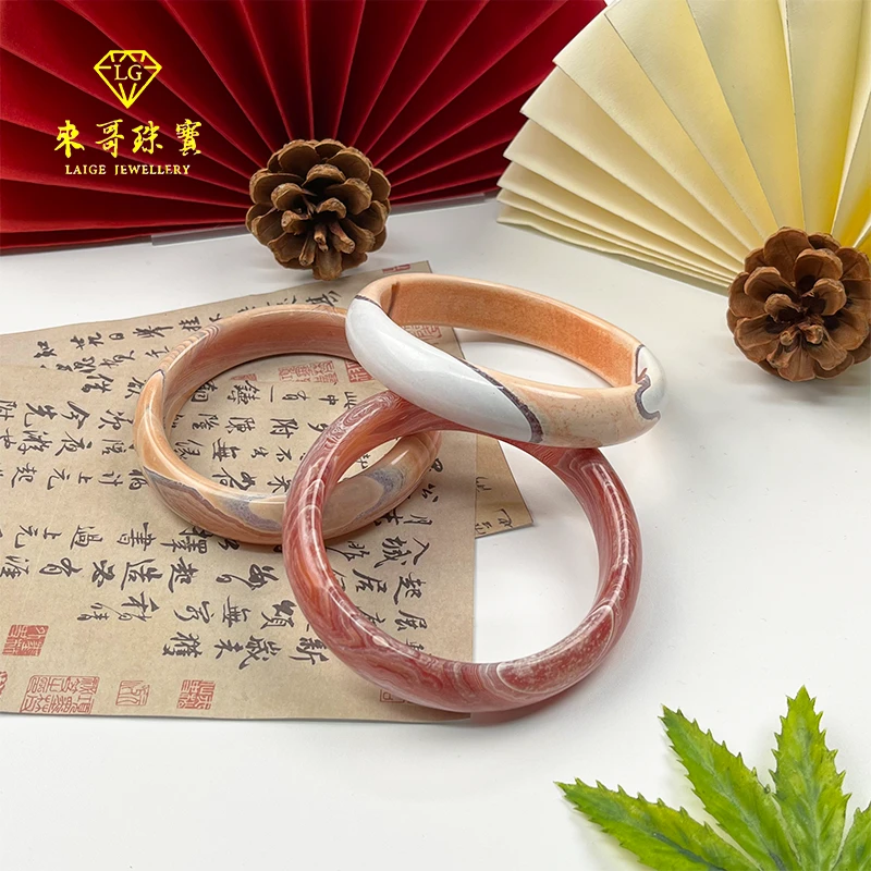 年终狂欢【贵族珠宝】天然血胆金莲手镯多样性发其一