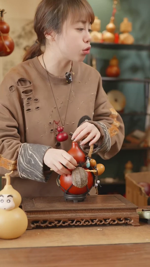 【闪购商品】329号精品天然大漆工艺防渗内胆酒葫芦~