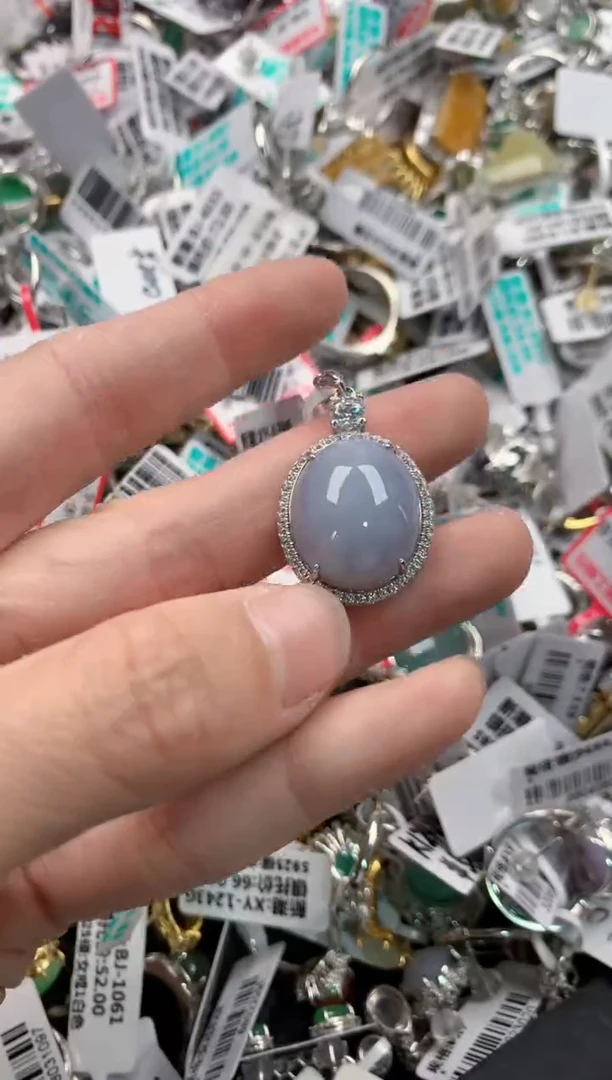 银S925镶嵌戒指翡翠444    7