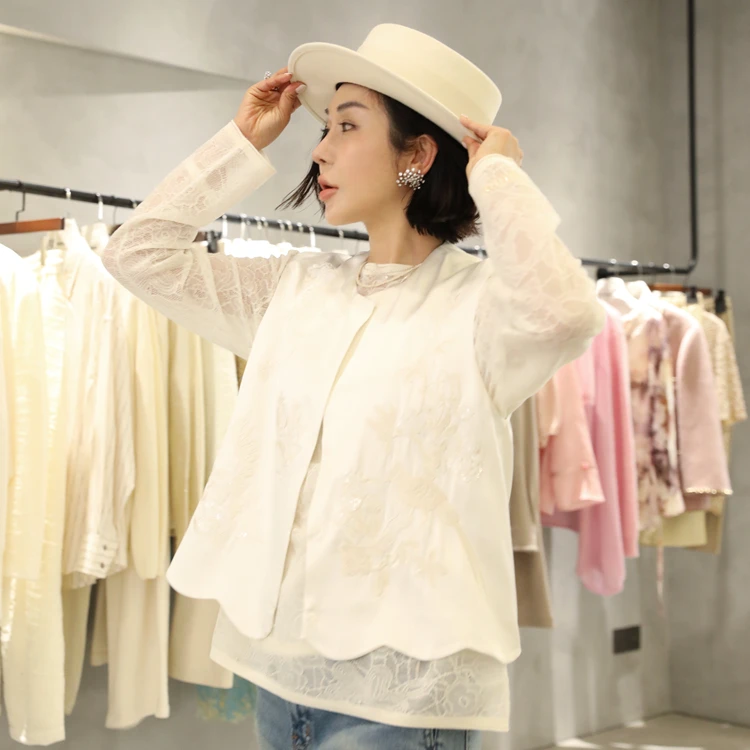 PENNYPENG浮生梦春夏新中式国风气质无袖两色重工花鸟刺绣马甲