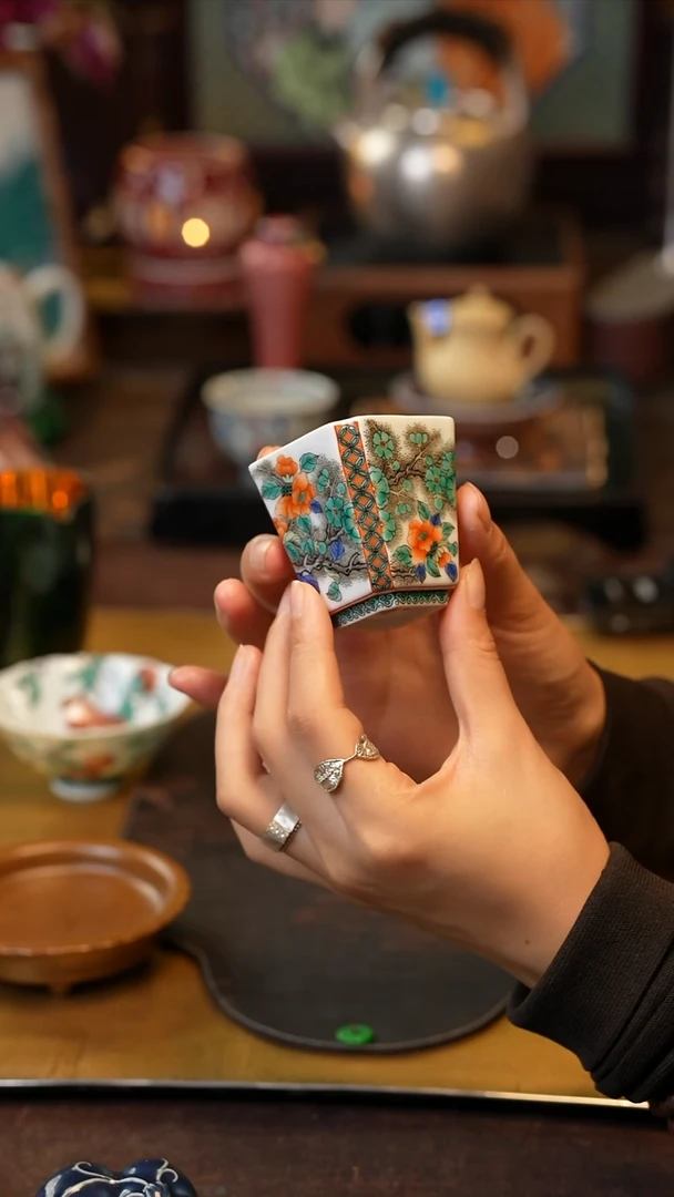 古阅和风四方杯 景德镇陶瓷福利款