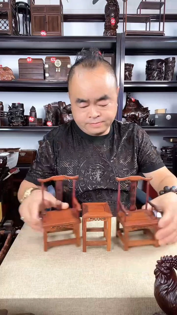木官帽椅一套老李红木工艺品